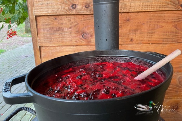 Heerlijke bramenjam met appel gemaakt